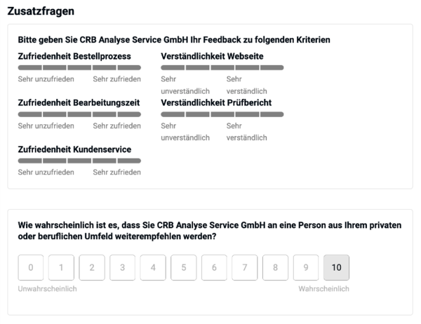 Vertrouwde winkels aanvullende vragen